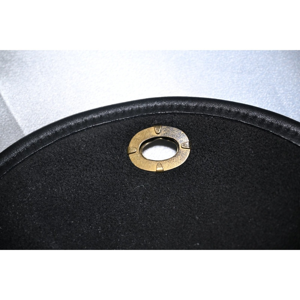 Vintage Coach Black Leather Crossbody Bag Turn Lock Flap USA 9981 - Picture 13 of 16